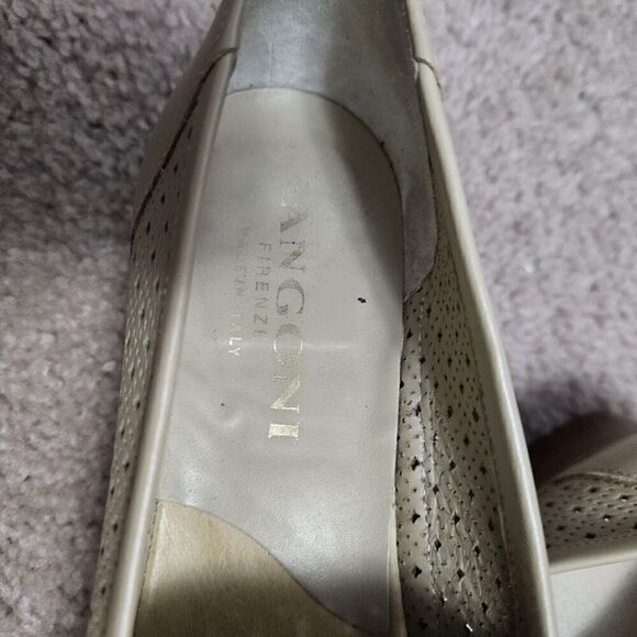 Rangoni Firenze Women's Size 7 AA Tan Leather Low Heels Pump Square Toe Shoes - Picture 5 of 9